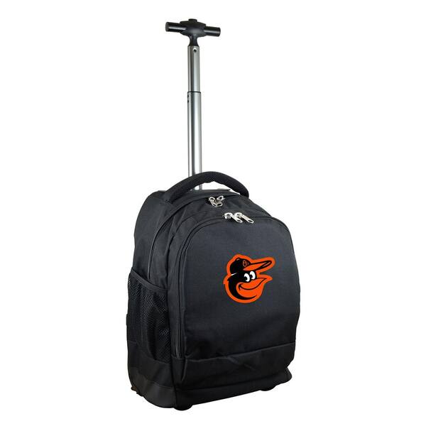 Denco MLB Baltimore Orioles 19 in. Black Wheeled Premium Backpack