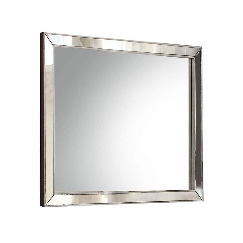 ACME Voeville II Mirror, Platinum-Color:Platinum,Quantity:1,Style:Glam/Contemporary