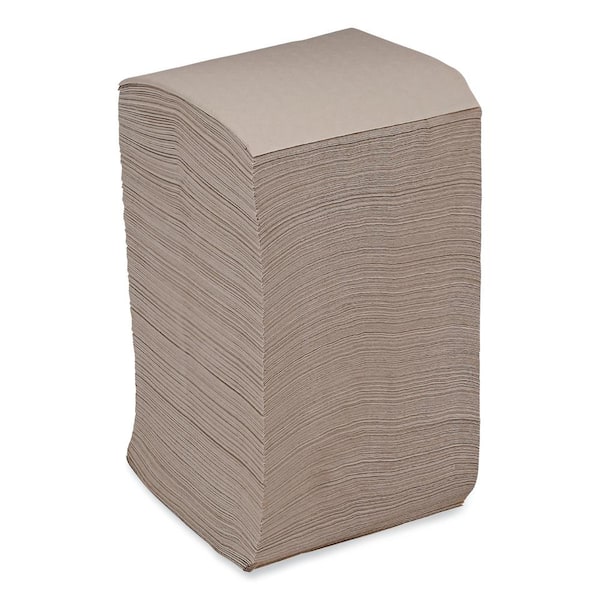 Beverage Napkins, 1-Ply, 9.5 in. x 9.5 in., Kraft, 500/Pack, 8 Packs/Carton