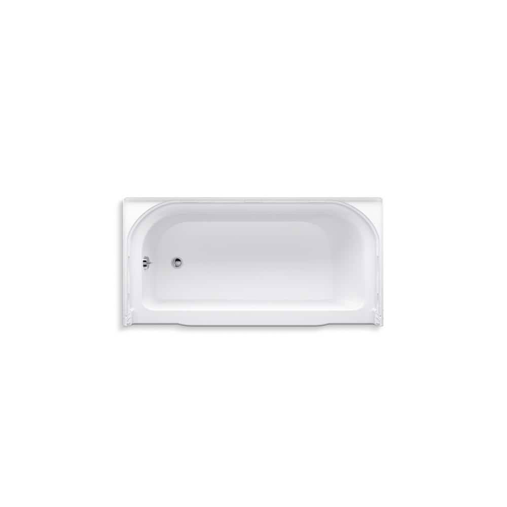 Accord 60'' White Vikrell Skirted Alcove Bathtub
