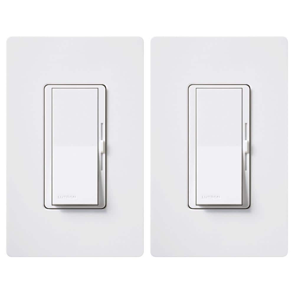 Diva LED+ Dimmer Switch w/Wallplate for Dimmable LED Bulbs, 150-Watt/Single-Pole or 3-Way, White (DVWCL-2PK-WH) (2-Pack) price history on PriceWatchPro