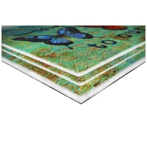 Butterfly Welcome Multi-Colored 18 in. x 30 in. Indoor/Outdoor Doormat