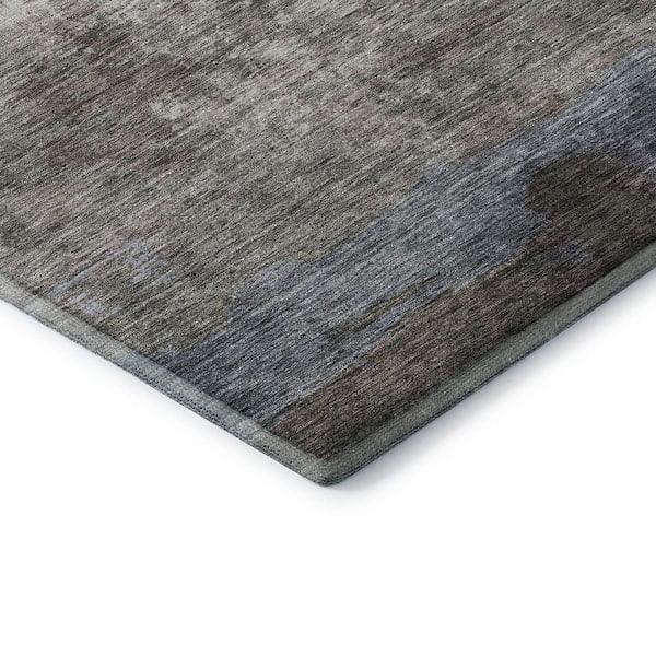 Mayfield Premium Machine Washable Abstract AMF1070 Gray 5 ft. x 7 ft. 6 in. Area Rug