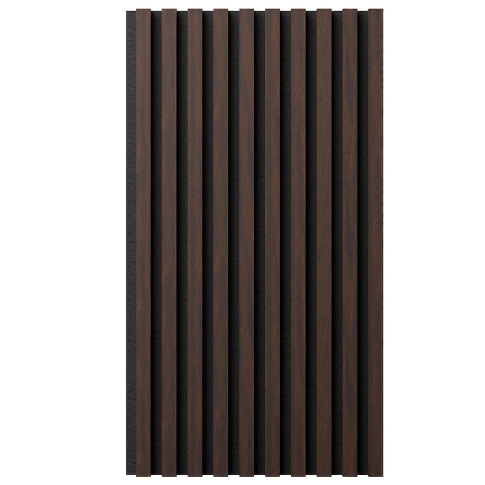 Ekena Millwork AcousticPro 1 in. x 1 ft. x 8 ft. Noise Cancelling Traditional MDF Sound Absorbing Panel in Ebony Premium (2-Pack)