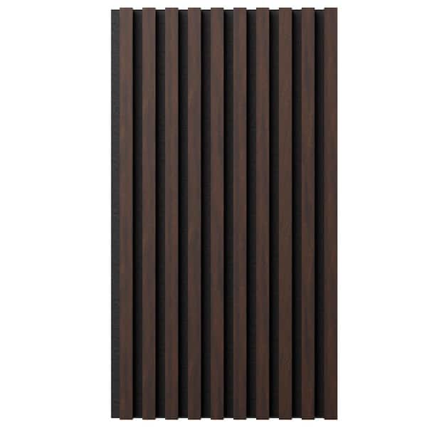 Ekena Millwork AcousticPro 1 in. x 1 ft. x 8 ft. Noise Cancelling Traditional MDF Sound Absorbing Panel in Ebony Premium (2-Pack)