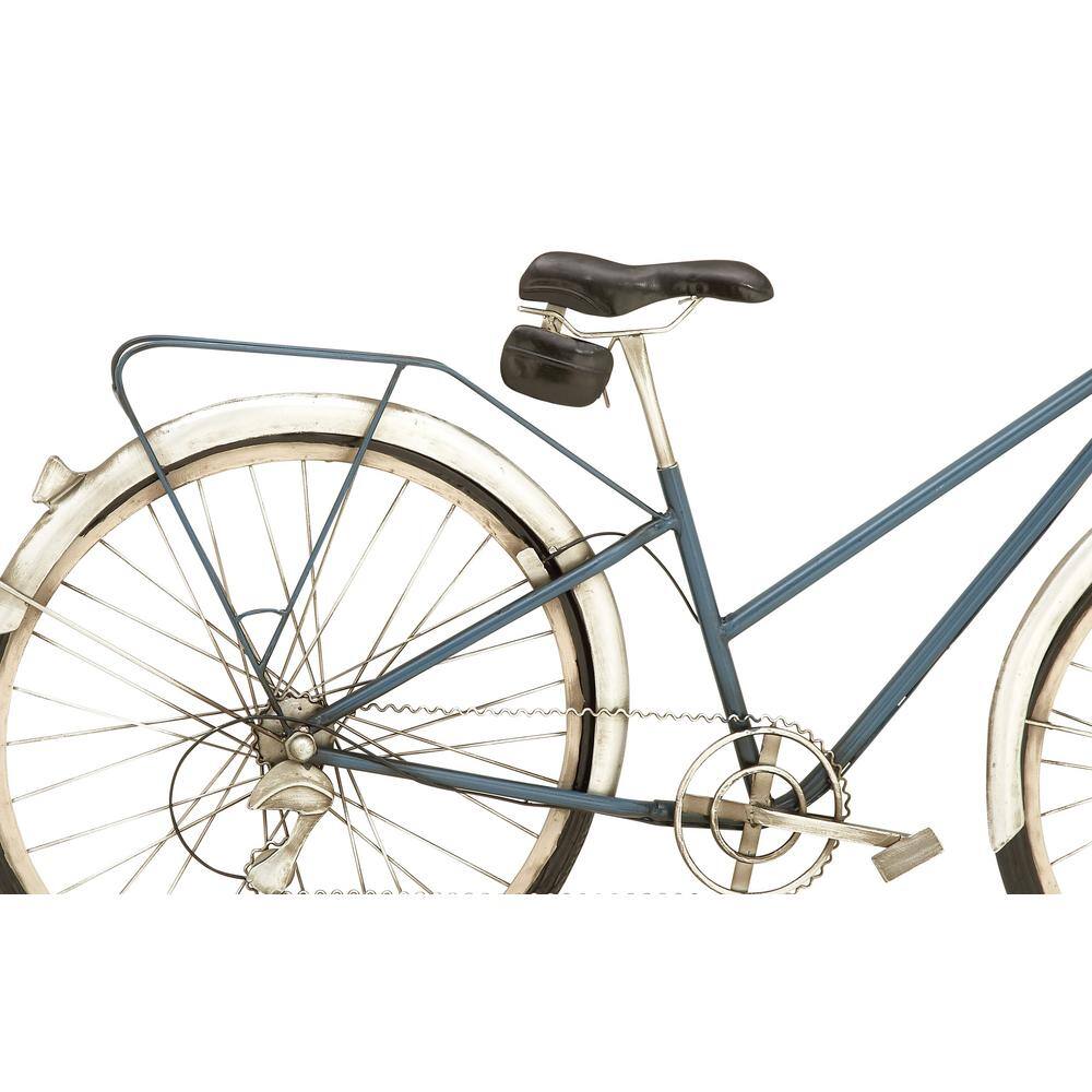 Industrial Brown and Black Iron Bicycle Wall Sculpture