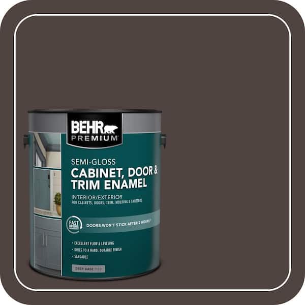 BEHR PREMIUM 1 gal. #790B-7 Bitter Chocolate Semi-Gloss Enamel