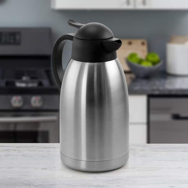 MegaChef Deluxe 67.6 fl. oz. Stainless Steel Thermal Carafe with Stainless  Steel LID 985112005M - The Home Depot