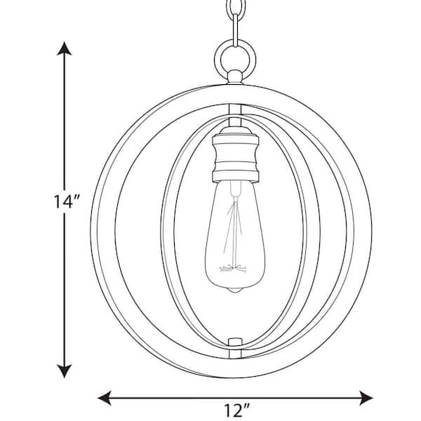 Conestee Collection 1-Light Graphite Pendant