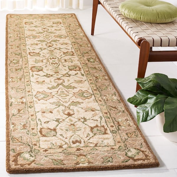 Antiquity 2 ft. x 8 ft. Ivory/Beige Forest Medallion Runner Rug