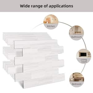 10-Pack 11.6 in. x 11.4 in. Peel and Stick Backsplash for Backsplash, Self-Adhesive PVC Wall Tile, Covered 9 sq. ft..