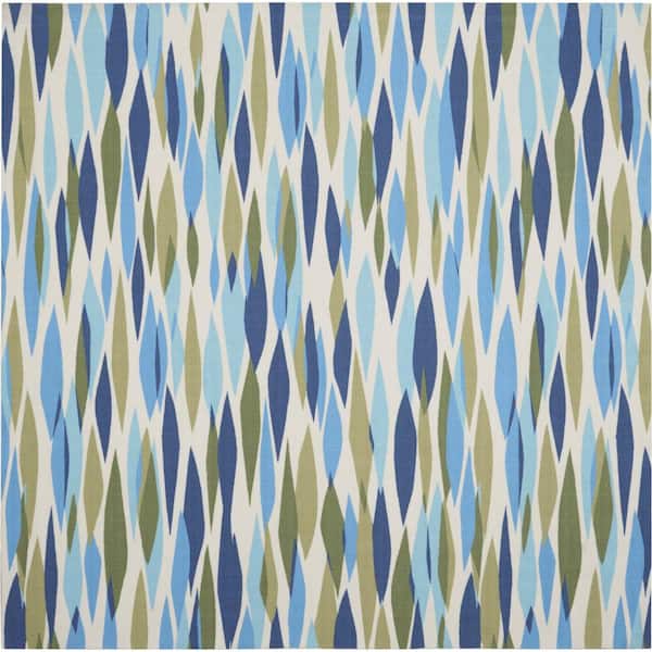 Waverly Sun N' Shade Seaglass 8 ft. x 8 ft. Abstract Contemporary Indoor/Outdoor Square Area Rug