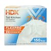 HDX Fresh Scented Tall Kitchen Drawstring Trash Bags – 13 Gallon, 200 Count Box, Reinforced Top With Textured Leak Protection