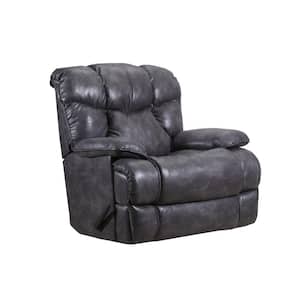 Kane 40 in. Width Big and Tall Deep Charocal Gray Polyester Rocking Zero Gravity Recliner