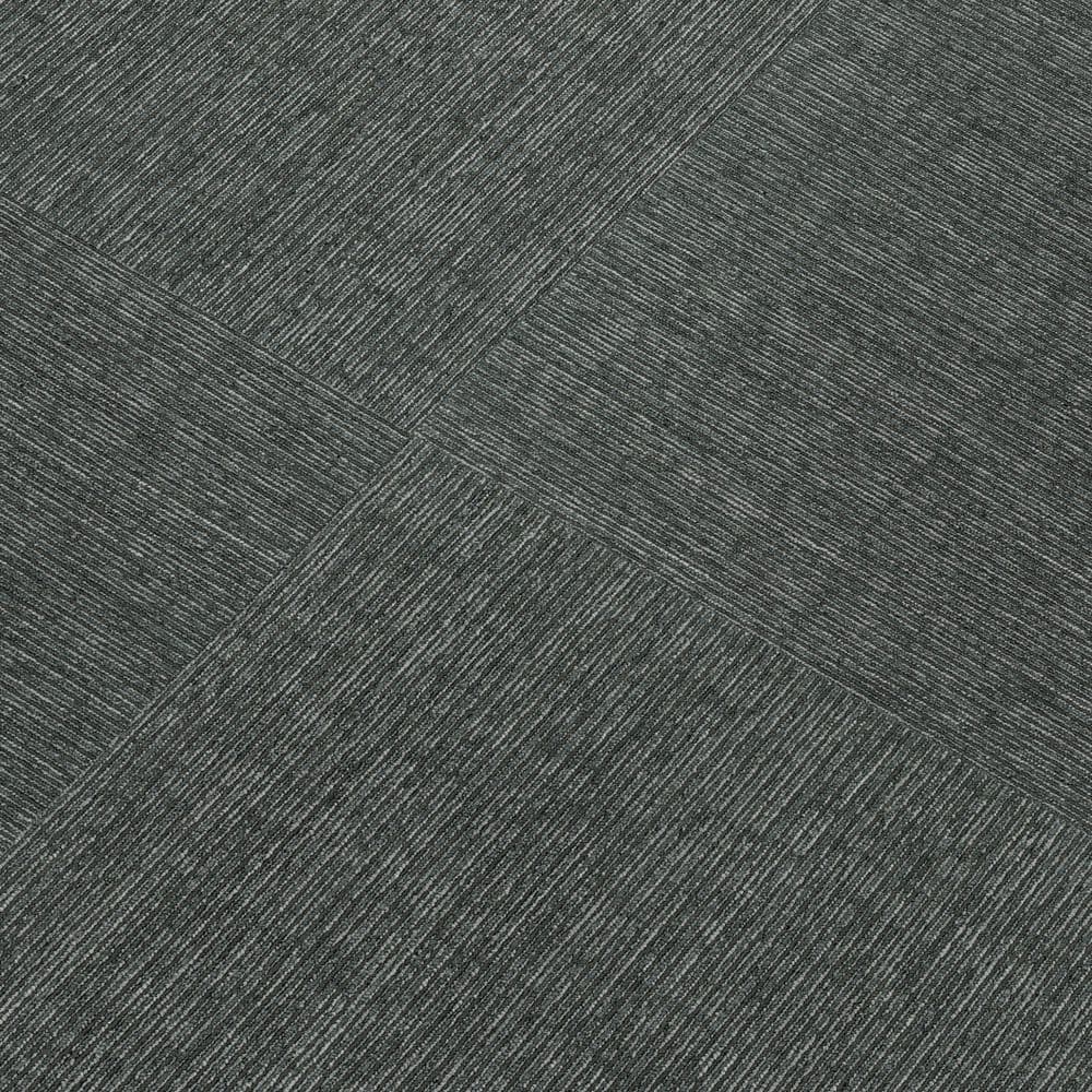 Charcoal 24" x 24" Low Pile Polyester Carpet Tile
