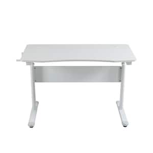 47-in. White Height Adjustable Standing Desk for Home Office and Study Area
