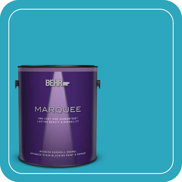BEHR MARQUEE 1 gal. #MQ4-52 Gulf Waters One-Coat Hide Eggshell Enamel Interior Paint & Primer