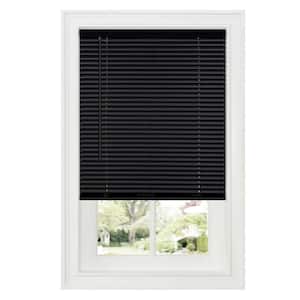 GII Deluxe Sundown Black Cordless Room Darkening Vinyl Mini Blind with 1 in. Slats 35 in. W x 64 in. L