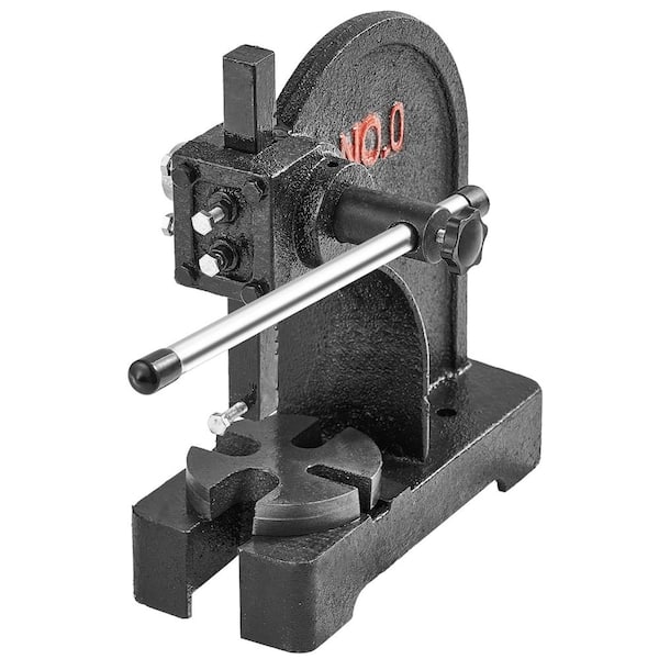 0.5 Ton Manual Arbor Press, 4.6" Max Height, Cast Iron Heavy-Duty Desktop Hand Press for Stamping, Bending, Forming