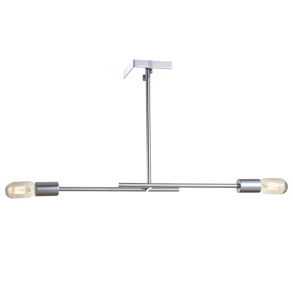 Turing 30.5" Adjustable Chrome LED Linear Pendant