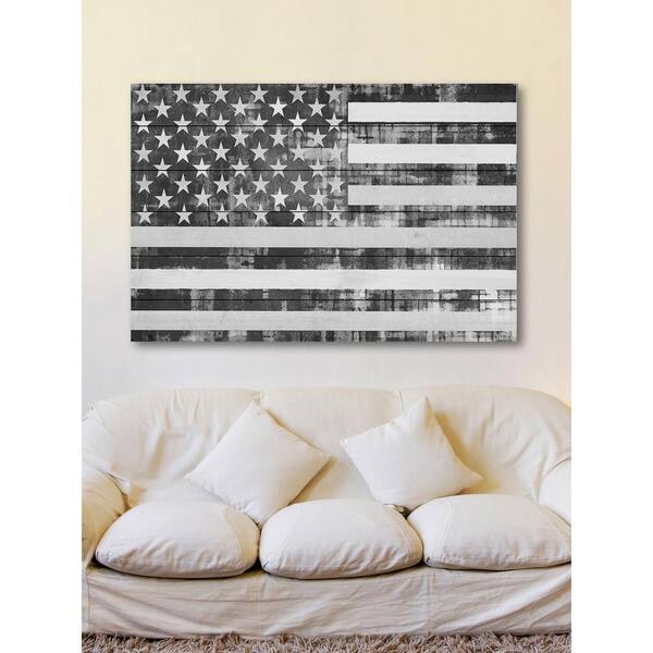 Unbranded 16 in. H x 24 in. W "American Dream" by Parvez Taj Printed White Wood Wall Art