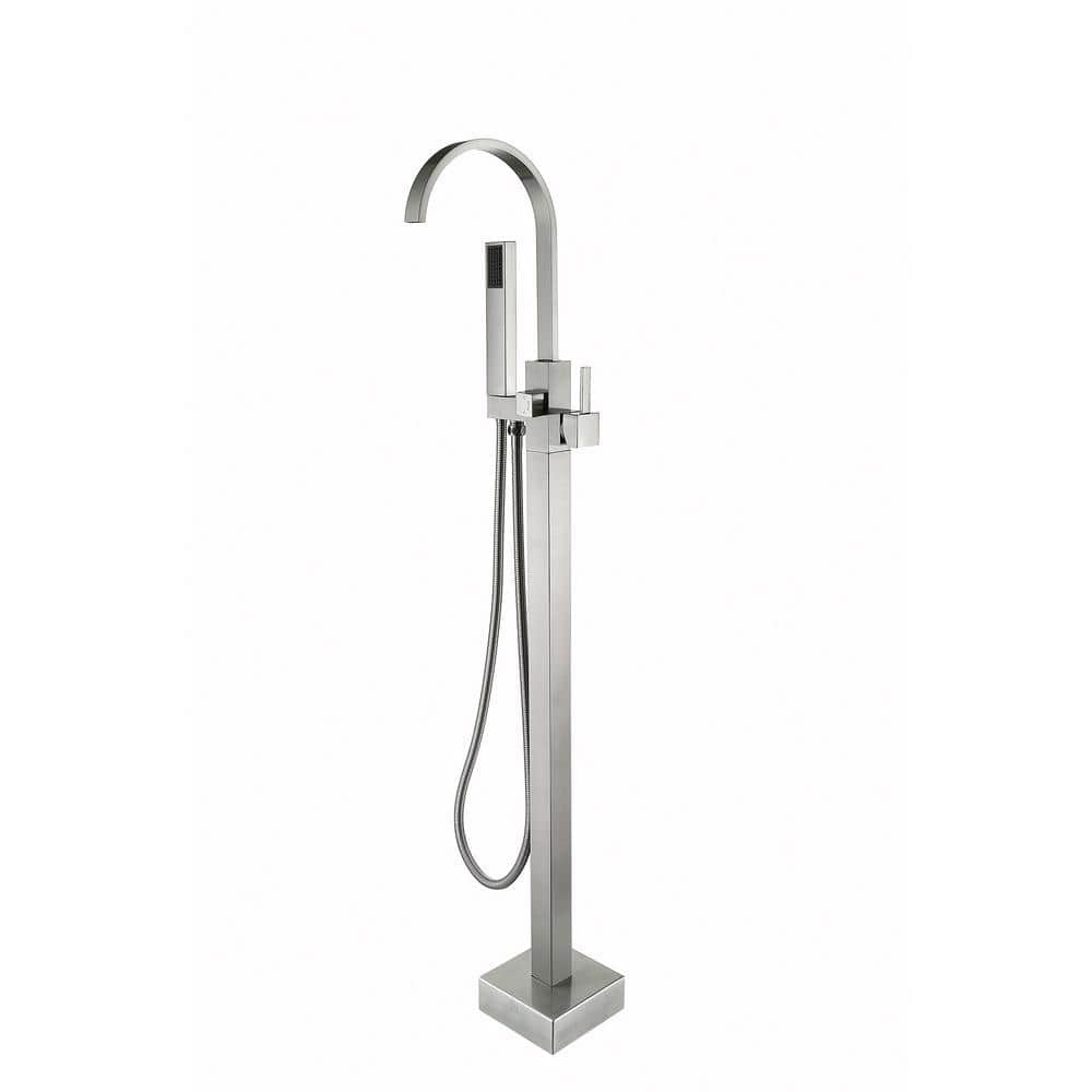 PENGFANG WORLDWIDE LLC P016BNTF Single Handle Floor Mounted Tub Faucet with Handshower