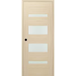Vona 07-01 32 in. x 96 in. Right-Hand 5-Lite Frosted Glass Loire Ash Composite Wood Single Prehung Interior Door