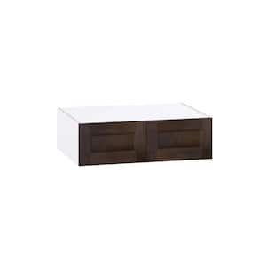 Georgetown 33 in. W x 24 in. D x 10 in. H Assembled Wall Bridge Kitchen Cabinet in Chestnut