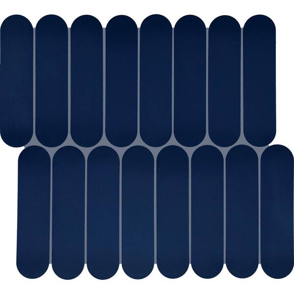 Artefino Element Navy 12 in. x 13 in. Matte Porcelain Capsule Mosaic Floor and Wall Tile (10 sq. ft./case)
