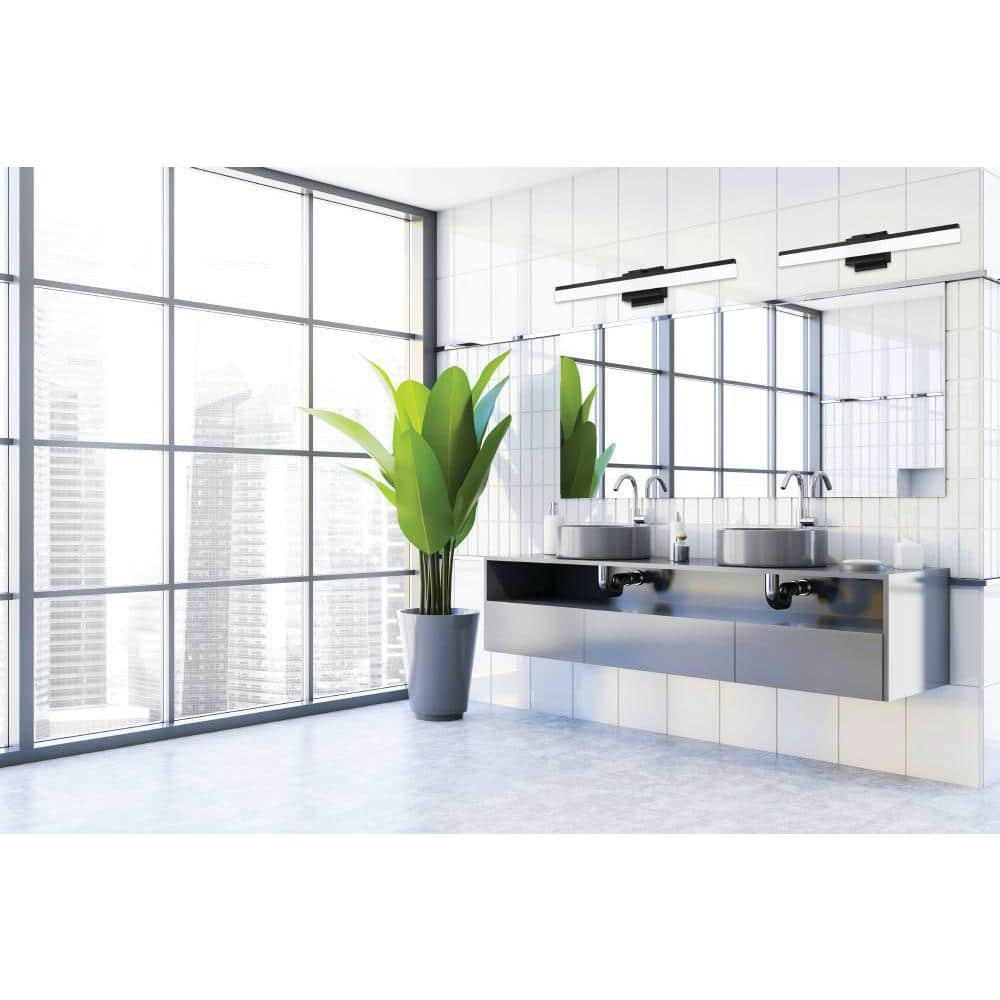 Palmital 23.46" Black Acrylic LED Vanity Light