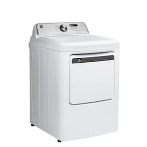 7.0 cu. ft. vented Front Load Electric Dryer in White with Wrinkle Guard, Energy Saver, Smart Sensor Drying System