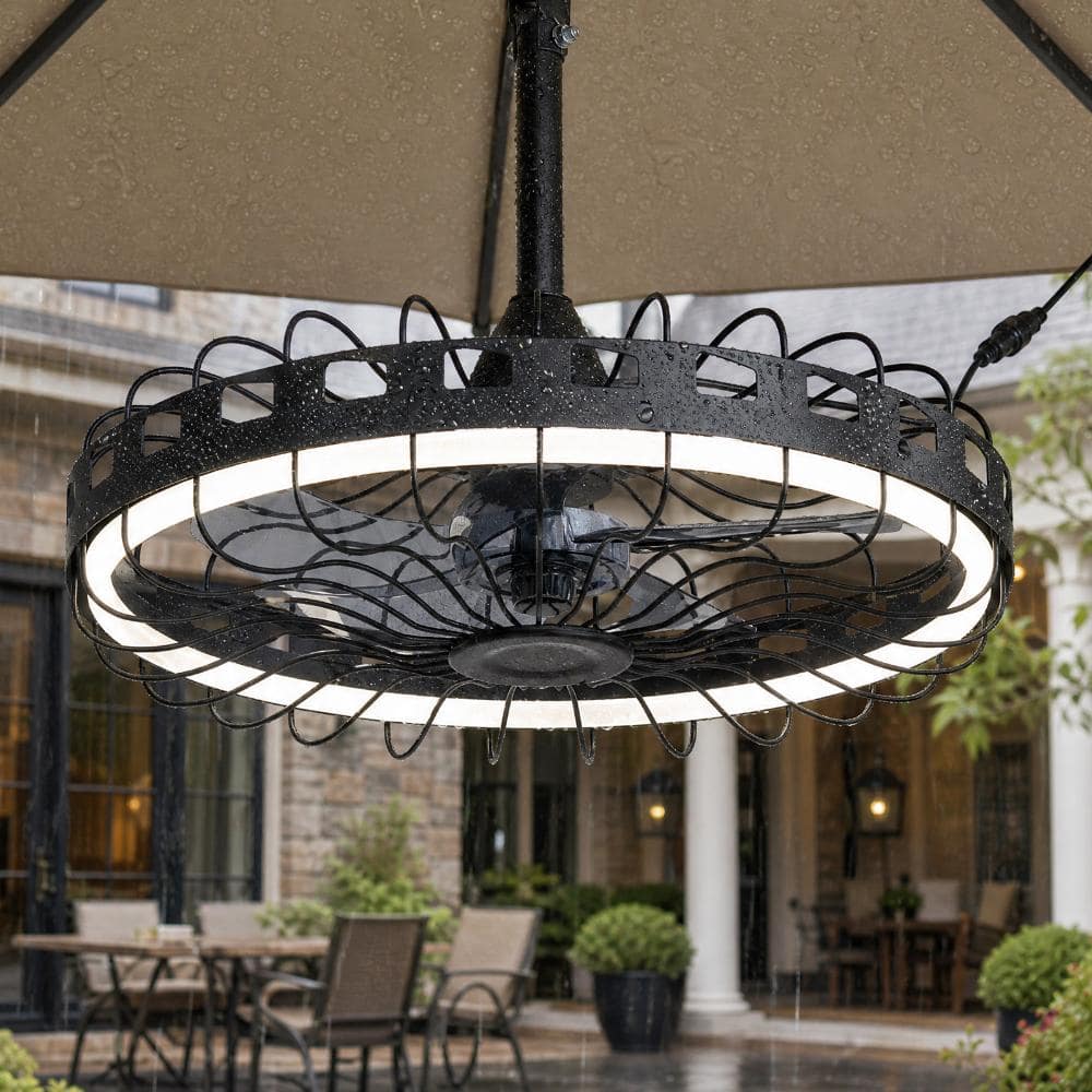 20 in. Matte Black Wet Rated Indoor/Outdoor LED Ceiling Fan with Remote, APP Control and 6 Speeds price history on PriceWatchPro