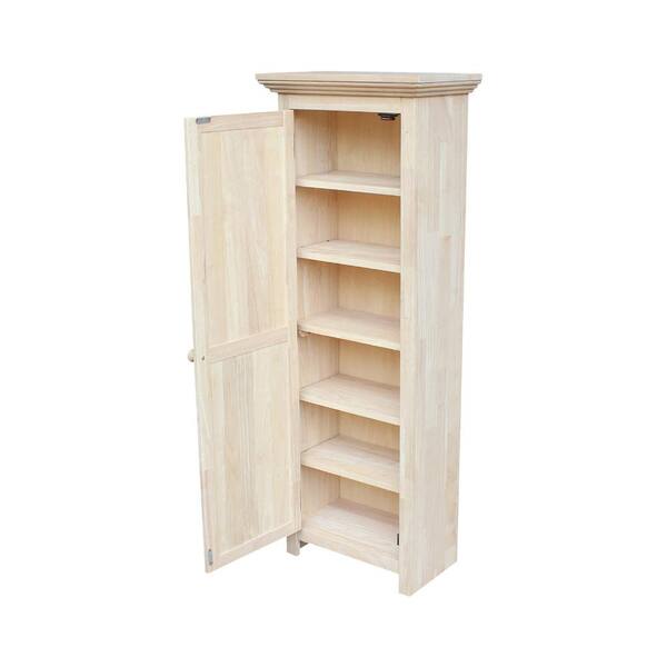 Solid Parawood Storage Cabinet, Unfinished Wood Cabinets Home Depot