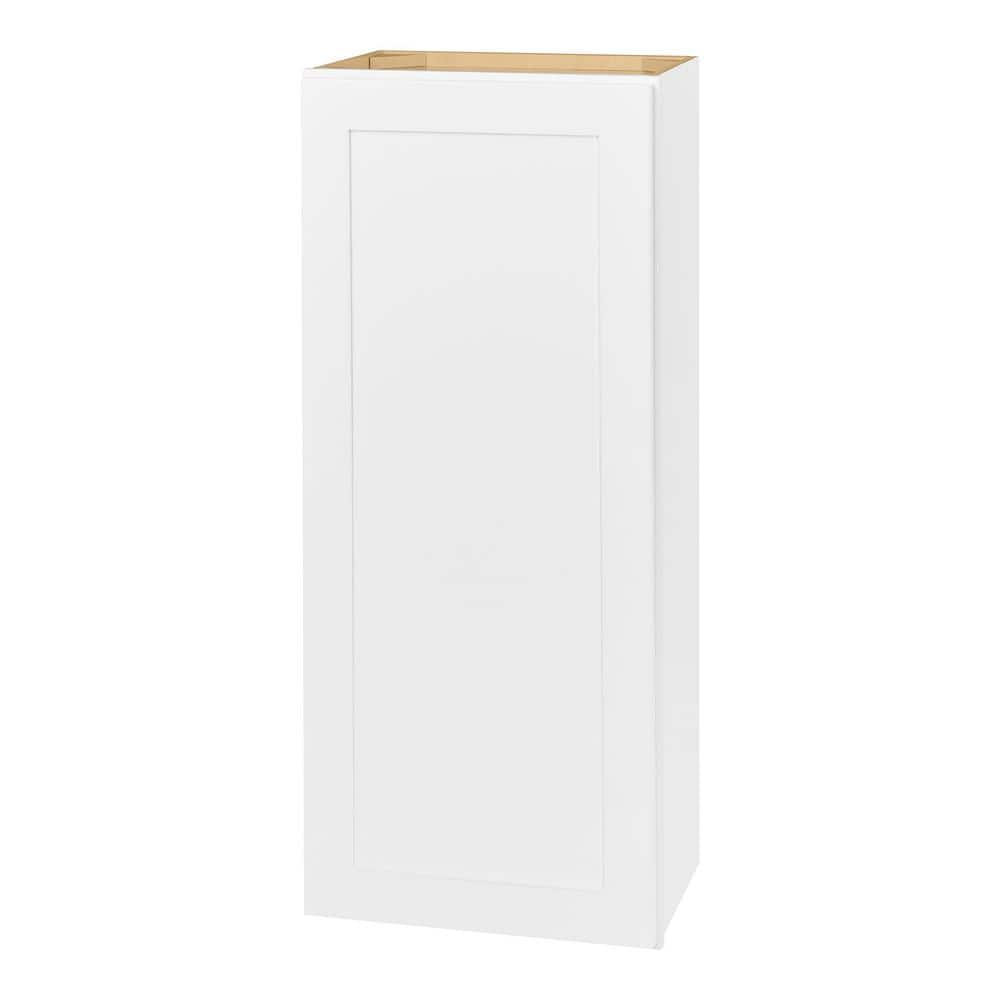 Hampton Bay Avondale 18 in. W x 12 in. D x 42 in. H Ready to Assemble Plywood Shaker Wall Kitchen Cabinet in Alpine White