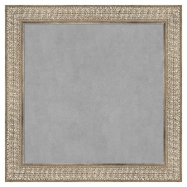 Amanti Art Trellis Silver 30 in. x 30 in Framed Magnetic Board