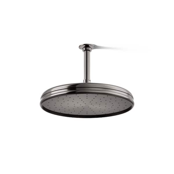 KOHLER 1-Spray Patterns 2.5 GPM 12 in. Ceiling Mount Fixed Shower Head Rainhead in Vibrant Titanium