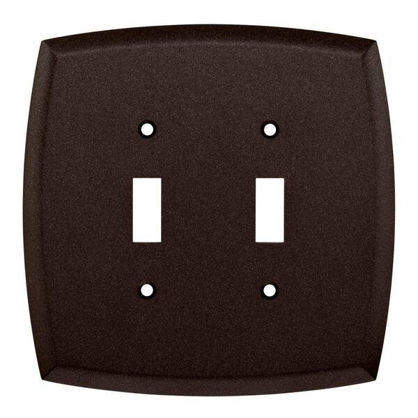 Liberty Amherst Decorative Double Light Switch Cover, Cocoa Bronze