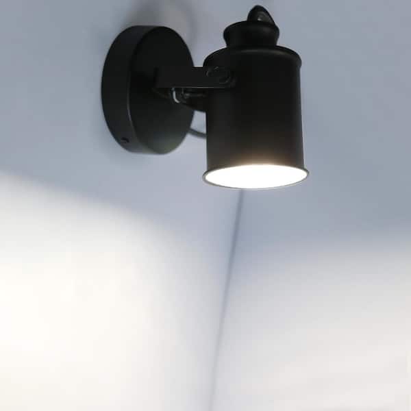 5.5in. Black LED Mini Clip-on Desk Lamp for Reading, Adjustable Head Wall Mount Spotlight for Study,Office and Dorm Room