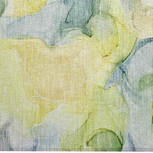 Yellow 2 ft. x 3 ft. Abstract Indoor/Outdoor Area Rug