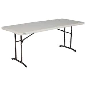 72 in. Almond Plastic Folding Banquet Table