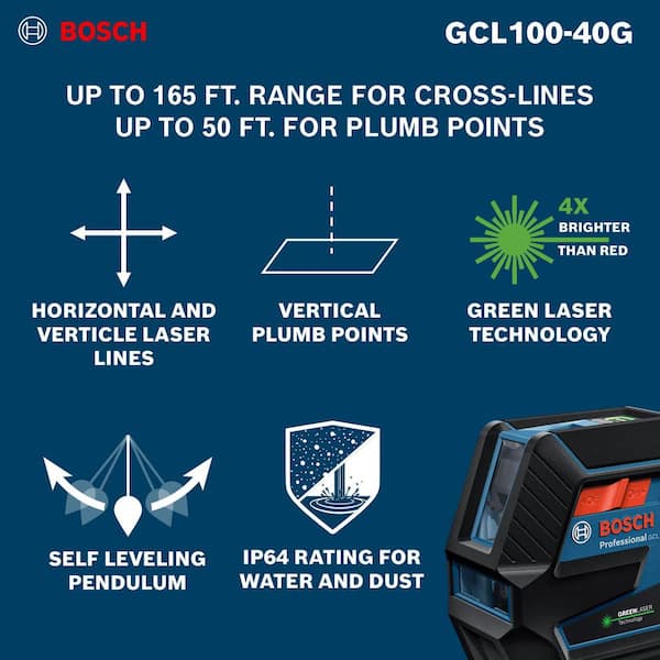 165 ft. Green Combination Laser Level Self Leveling with VisiMax Technology, Fine Adjustment Mount & Hard Carrying Case