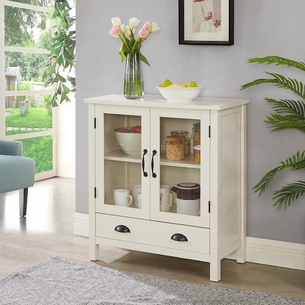 Gracie Easy White Storage Cabinet with Drawer SKEGL19087E1EW - The Home ...