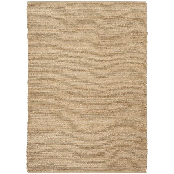 6 ft. x 9 ft. Natural Jute Flatweave Handmade Area Rug