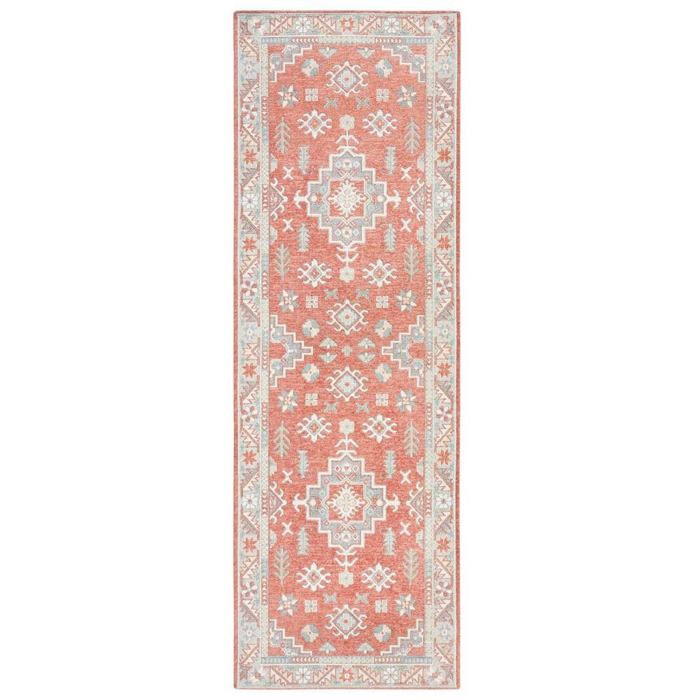 Livie Forever Vintage Coral Grey 24 in. x 72 in. Washable Runner Kitchen Mat price history on PriceWatchPro