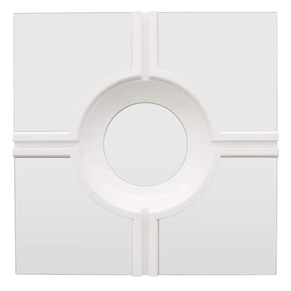 THREE HANDS 24 in. Wall Mirror in White