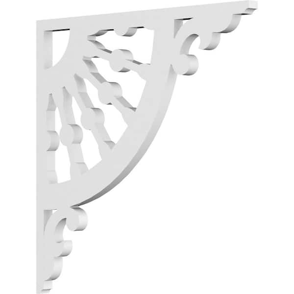 Ekena Millwork 5/8 in. W X 14 in. H X 14 in. D PVC Wagon Wheel Bracket