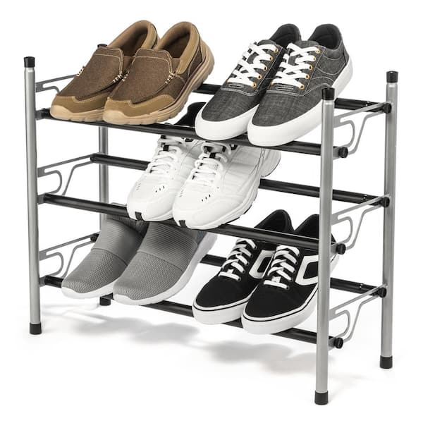 Dicasser 3-Tier Long Shoe Rack Organizer Extra Large Capacity for 24  Pairs,Black