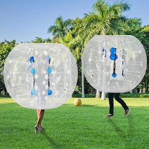 2-Piece Inflatable Bumper Balls 4 ft. Bumper Bubble Balls with PVC Material Inflatable Body Zorb Ball for Backyard,Park