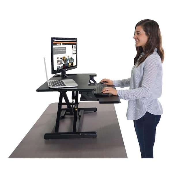 Victor Technology 32.5 in. H Black Adjustable Standing Desk with
