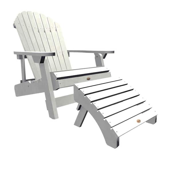 Highwood King Hamilton White 2-Piece Recycled Plastic Outdoor Seating Set